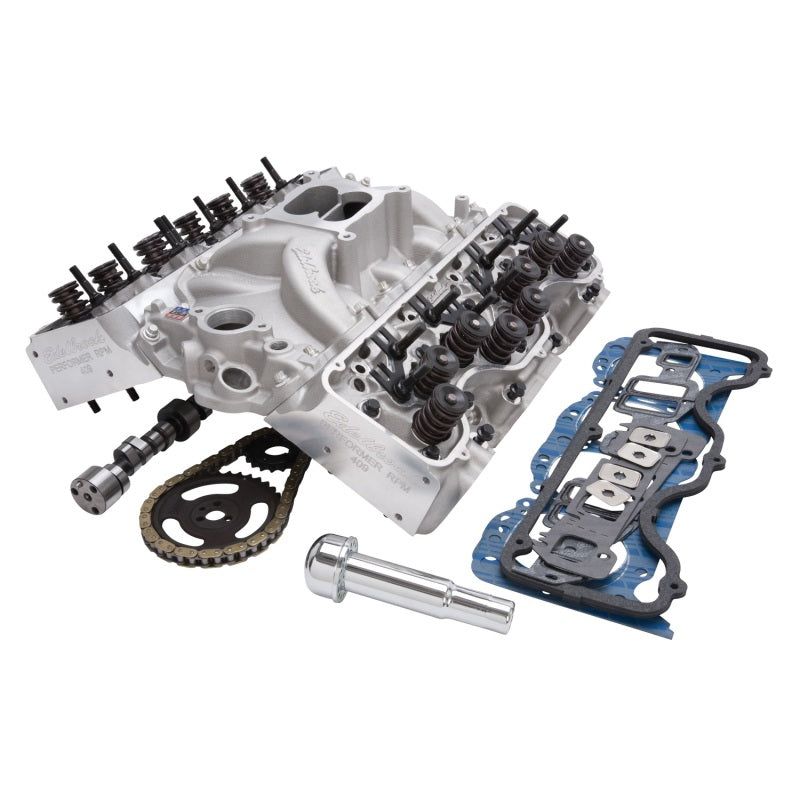 مجموعة Edelbrock Power Package Top End Kit Performer RPM 348-409 BB Chevy W-Series V8 450+ Hp