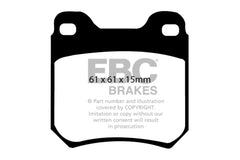 EBC 97-01 Cadillac Catera 3.0 Redstuff Rear Brake Pads