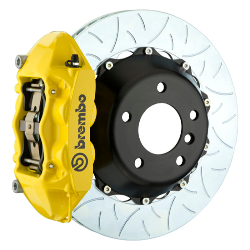 Brembo 11-12 1M Rear GT BBK 4 Piston Cast 345x28 2pc Rotor Slotted Type-3- Yellow