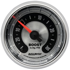 Autometer American Muscle 2-1/16in Full Sweep Mechanical 30 In Hg Vac/30PSI Boost Vacuum Gauge