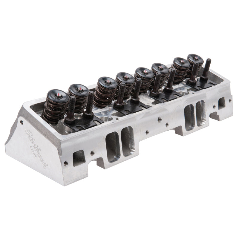 رأس أسطوانة Edelbrock Victor Jr SBC 23 Deg 220cc كامل لعمود كامة الأسطوانة الصلبة