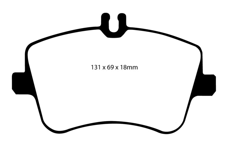 وسادات الفرامل الأمامية Yellowstuff لسيارة Mercedes-Benz C230 (W203) 1.8 Supercharged (طراز أوروبي) EBC 02-05