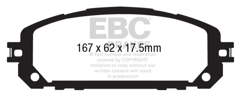 EBC 13+ Jeep Cherokee 3.2 Greenstuff Front Brake Pads