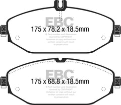 EBC 15+ Mercedes-Benz C300 (W205) 2.0 Turbo Yellowstuff Front Brake Pads