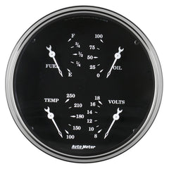 Auto Meter Gauge Quad 5in 240E-33F Elec Old Tyme Black