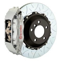 فرجار Brembo 00-02 S4 Fr GT BBK 4Pis Cast مكون من قطعتين مقاس 355x32 مكون من قطعتين من النوع المشقوق الدوار 3-فضي