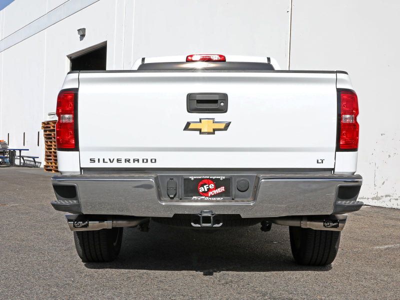 aFe Gemini XV 3in 304SS CB Exhaust w/ Cutout 14-19 GM Trucks 4.3/5.3L w/ Pol Tips - CrewCab/Extended