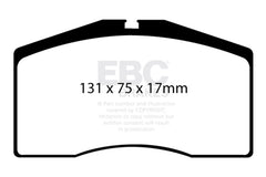 EBC 93-95 Porsche 911 (964) 3.6 Turbo Yellowstuff Front Brake Pads