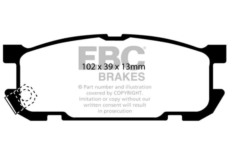 EBC 01-03 Mazda Miata MX5 1.8 (Sports Suspension) Greenstuff Rear Brake Pads