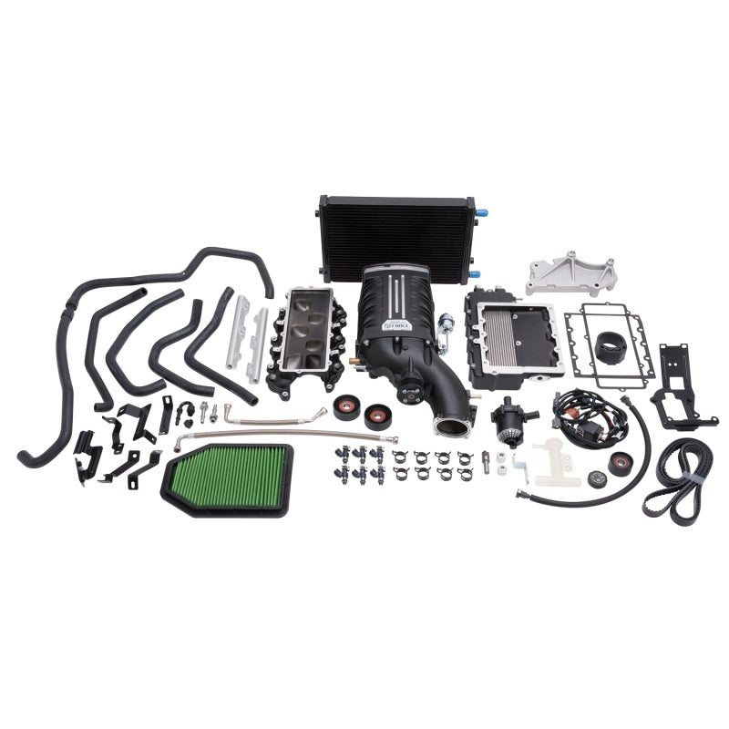 مجموعة أدوات الشاحن الفائق Edelbrock المرحلة 1 - مجموعة أدوات الشوارع لسيارة Jeep Wrangler 3.6L V6 موديلات 2012-2014 بدون موالف