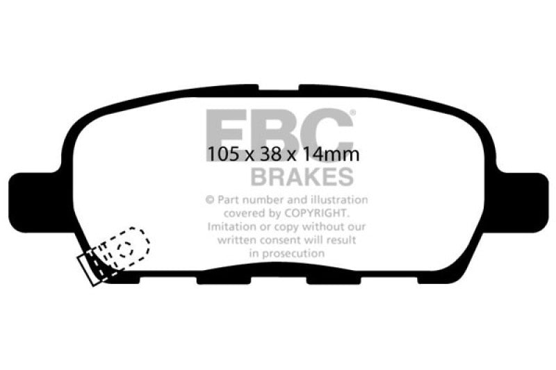 EBC 03-05 Infiniti FX35 3.5 Greenstuff Rear Brake Pads