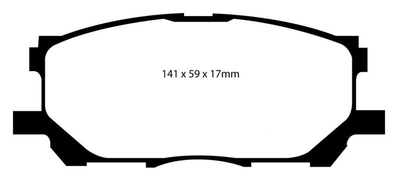 وسادات الفرامل الأمامية من Yellowstuff لسيارة Lexus RX330 3.3 EBC 04-07