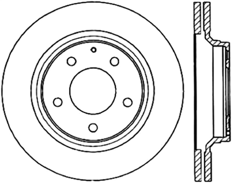 StopTech Power Slot 93-09 Mazda RX-7 Rear Left Slotted CRYO Rotor