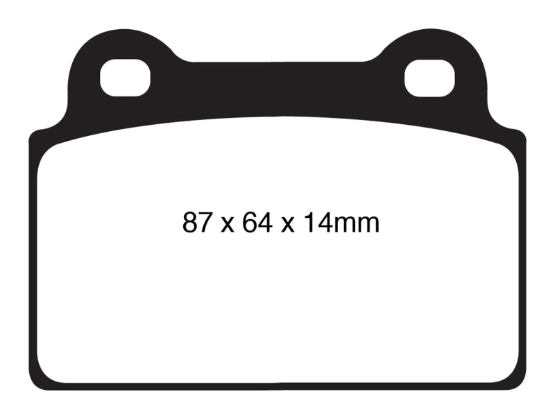 وسادات فرامل خلفية من Yellowstuff لسيارة Mitsubishi Lancer Evo 10 2.0 Turbo موديل EBC 08-16 (قرص مكون من قطعة واحدة)