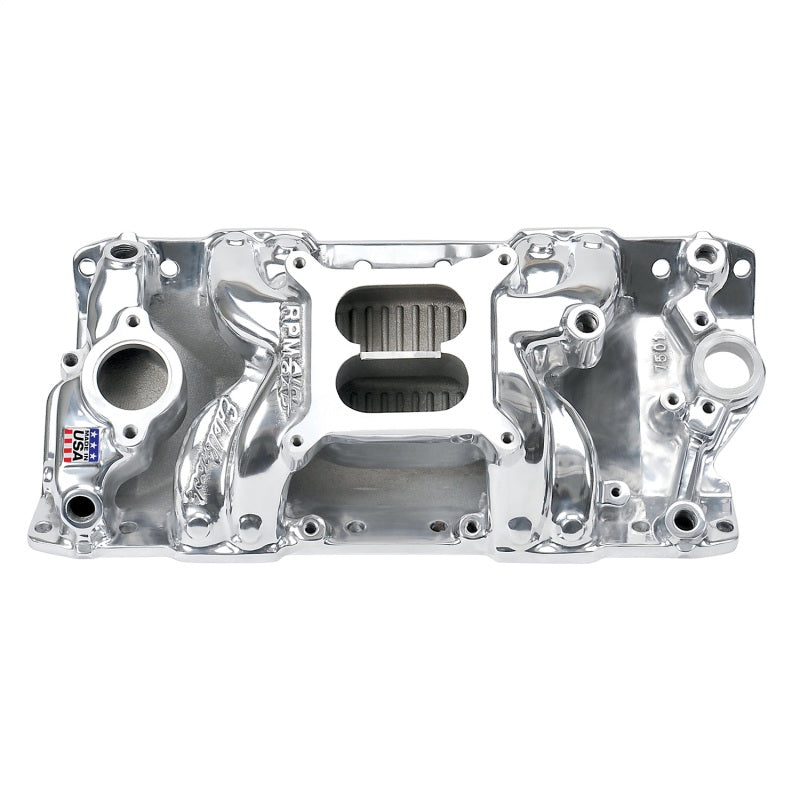 مشعب الهواء المصقول S/B Chevy RPM من Edelbrock