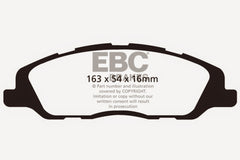 وسادات فرامل أمامية من Yellowstuff لسيارة Ford Mustang 3.7 (A/T+Performance Pkg) EBC 13-14