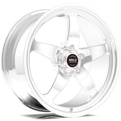 عجلة Weld S71 مقاس 17x10 / 5x5 BP / 7.2 بوصة مصقولة من BS (وسادة عالية) - قفل أحادي اللون باللون الأسود