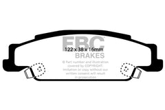 EBC 02-05 Cadillac CTS 2.6 Yellowstuff Rear Brake Pads