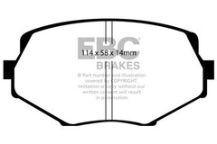 EBC 94-01 Mazda Miata MX5 1.8 Yellowstuff Front Brake Pads