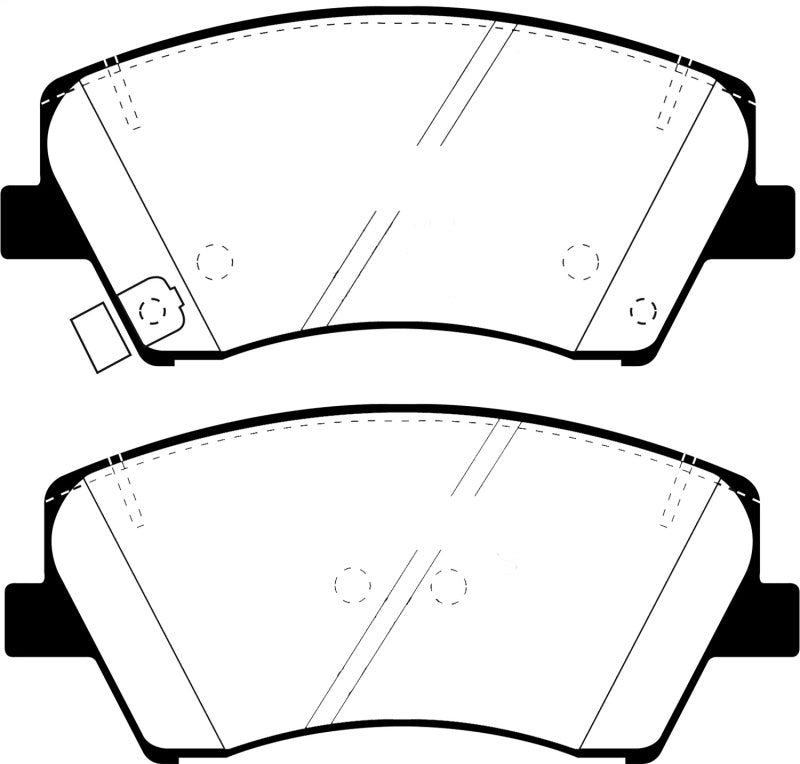 EBC 2017+ Hyundai Elantra 1.4L Turbo Yellowstuff Front Brake Pads