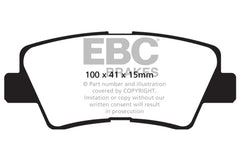 EBC 09-11 Hyundai Azera 3.3 Redstuff Rear Brake Pads