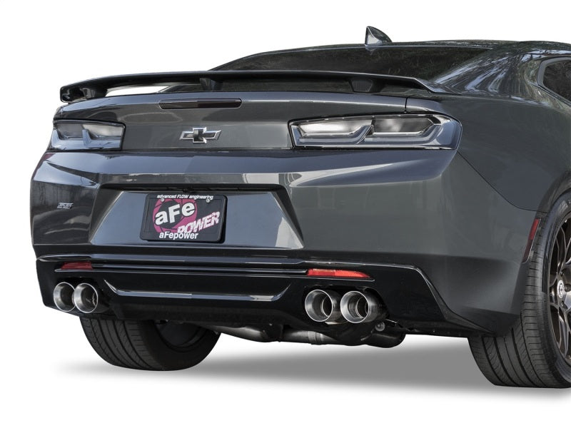 aFe MACHForce XP 3in 304 SS Axle-Back Dual Exhaust (NPP) مع أطراف مصقولة 16-17 Camro SS V8-6.2L