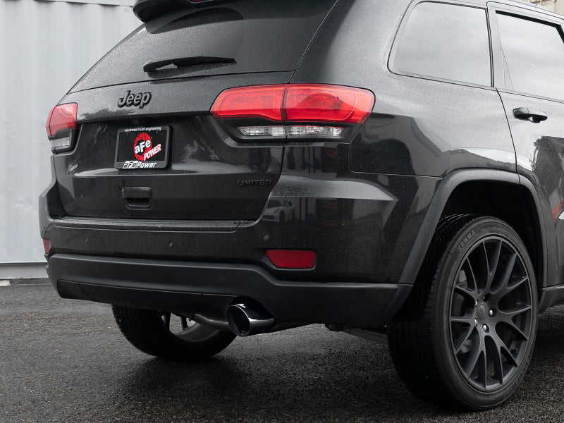 عادم خلفي كبير من نوع aFe HD مقاس 3 بوصات من مادة 304 SS مع أطراف سوداء لسيارة Jeep Grand Cherokee (WK2) V6 سعة 3.6 لتر موديلات 14-19