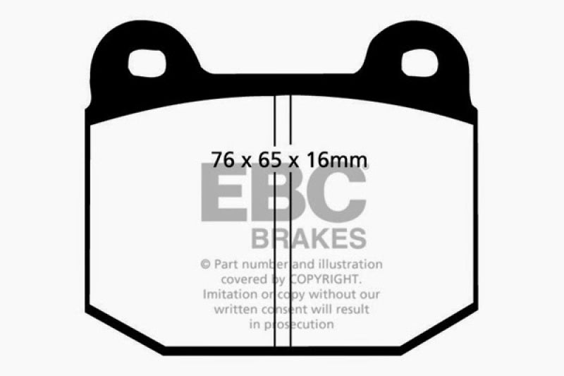 وسادات الفرامل الأمامية Yellowstuff EBC 77-83 BMW 320 2.0 (E21)