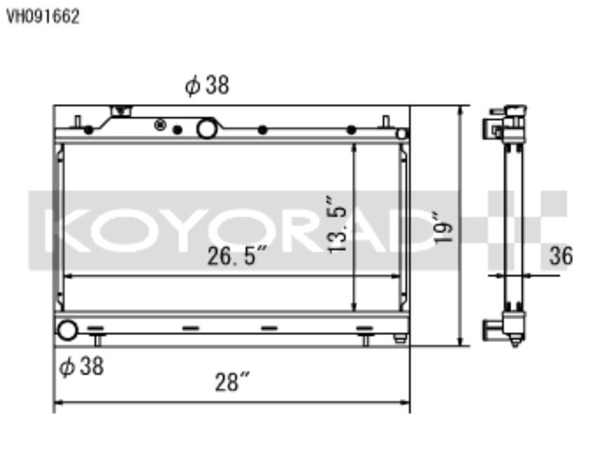 Koyorad Racing Radiator for Subaru WRX / STI 2009-2020 VH091662