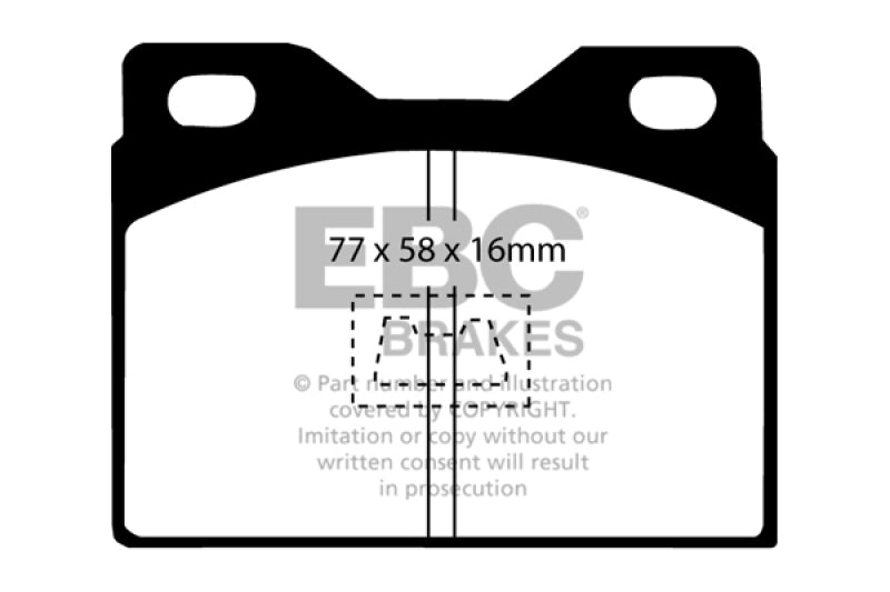 EBC 76-85 Porsche 924 2.0 Yellowstuff Front Brake Pads