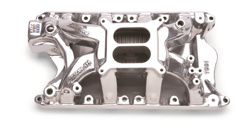 مشعب فجوة الهواء المصقول من Edelbrock Ford 351 RPM