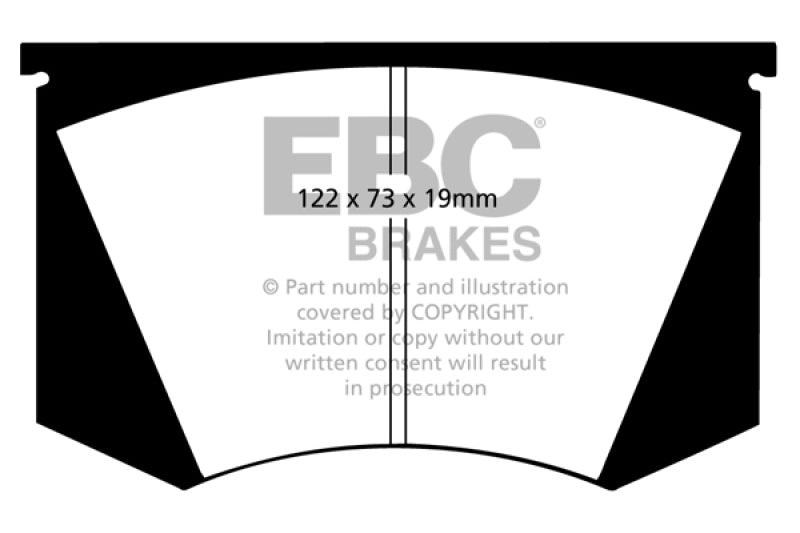 EBC 64-66 Ac Cobra 7.0 Yellowstuff Front Brake Pads