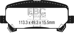 EBC 15+ Chevrolet Colorado 2.5 Yellowstuff Rear Brake Pads