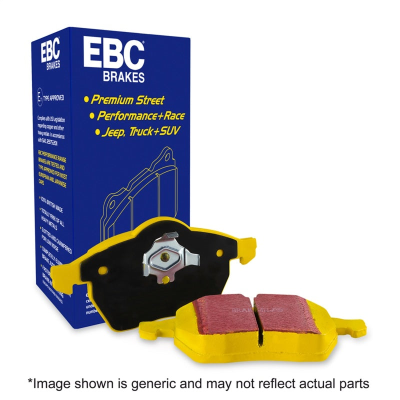 EBC 13+ Jaguar F-Type (Cast Iron Rotors Only) 3.0 Supercharged (340) Yellowstuff Rear Brake Pads