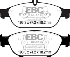 EBC 12+ Mercedes-Benz E550 4.6 Twin Turbo Coupe Yellowstuff Front Brake Pads