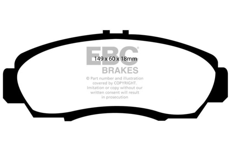 EBC 01-03 Acura CL 3.2 Yellowstuff Front Brake Pads