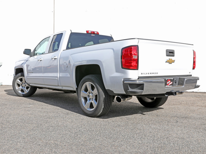 عادم aFe Gemini XV 3in 304SS CB مع فتحة 14-19 GM Trucks 4.3/5.3L مع أطراف Pol - CrewCab/Extended