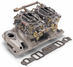 طقم Edelbrock Dual Quad من Performer RPM Air Gap BBC Oval Port