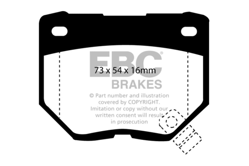 EBC 89-95 Nissan Skyline (R32) 2.6 Twin Turbo GT-R Yellowstuff Rear Brake Pads