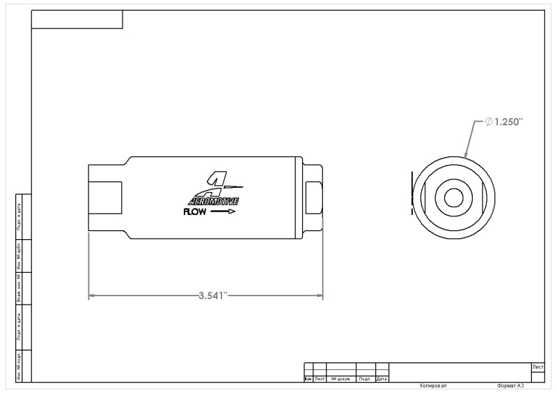 فلتر خطي من AeroMotive - (3/8 NPT) عنصر SS مقاس 100 ميكرون