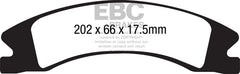 EBC 15+ Cadillac Escalade Ext/Esv 6.2 2WD Extra Duty Front Brake Pads