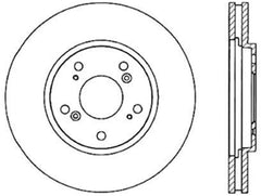 StopTech 91-96 Acura NSX Cryo Slotted Rear Righ Sport Brake Rotor