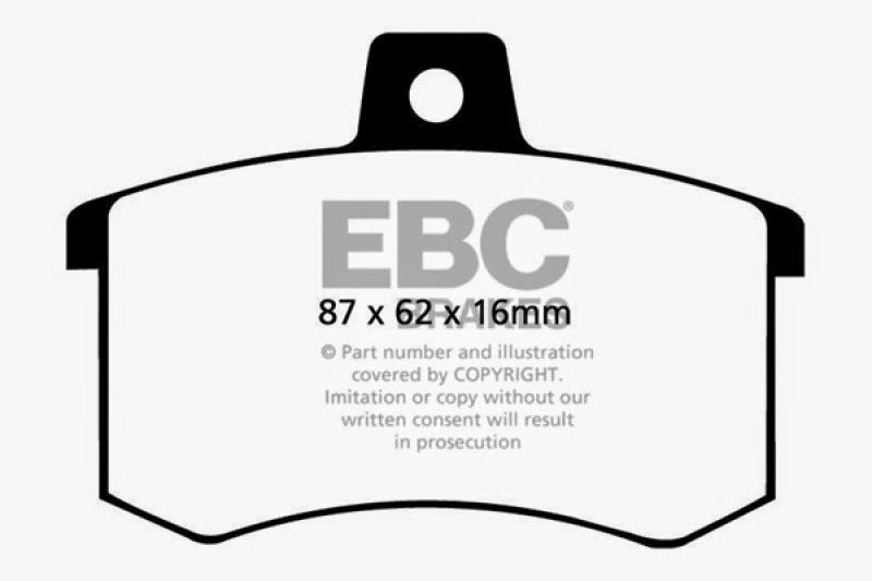 EBC 89-90 Audi 100 Quattro 2.3 Yellowstuff Rear Brake Pads