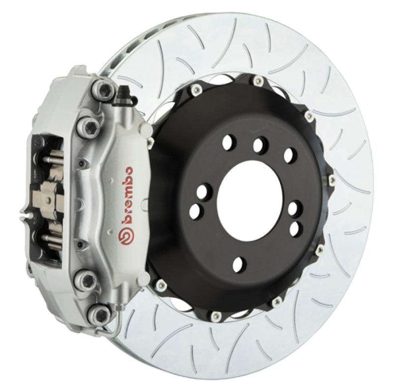 Brembo 06 330i Rear GT BBK 4 Piston Cast 345x28 2pc Rotor Slotted Type3-Silver