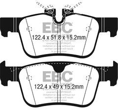 EBC 2017+ Volvo S90 2.0L Turbo Yellowstuff Rear Brake Pads