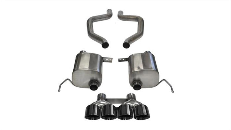 Corsa 17-19 Chevy Corvette Z06 2.75in Axle Back Exhaust Black Dual Rear Exit Quad 4.5in Tip (Sport)