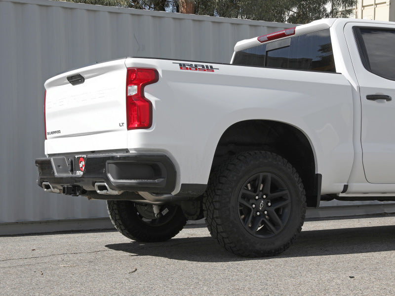 aFe Gemini XV 4in إلى عادم Cat-Back مزدوج 3in 304 SS مع فتحة 19-21 GM Silverado/Sierra V8-6.2L