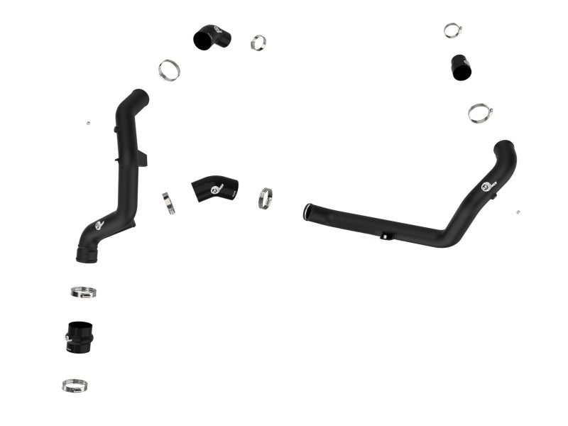 أنبوب شحن جانبي ساخن لمبرد داخلي aFe BladeRunner مقاس 2 1/4 بوصة لسيارة Ford Explorer V6-3.0L (tt) موديلات 22-23 - أسود