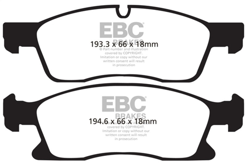 EBC 11+ Dodge Durango 3.6 Greenstuff Front Brake Pads