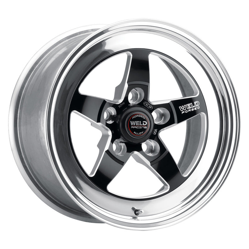 عجلة Weld S71 مقاس 15x10.33 / 5x4.5 BP / 6.5 بوصة BS سوداء (وسادة متوسطة) - غير قابلة للقفل